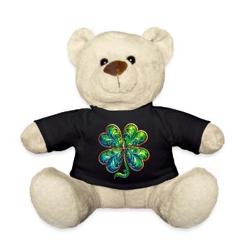 Vierblättriges Kleeblatt - Teddy - Schwarz - Vorne