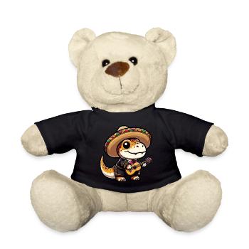 Cinco de Mayo T-Rex Mariachi Party - Teddy Bear - black - Front