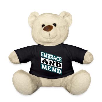 humor funny quote support awesome - Teddy Bear - black - Front