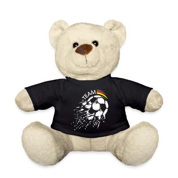 Team Germany Football Ball Explosion Logo icon - Teddy Bear - black - Front