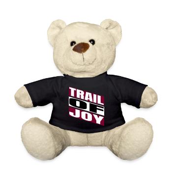 Biking Fitness Gift Inner Bliss Trail Riding - Teddy Bear - black - Front