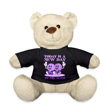 Summer Lake Nature Flora Art Flowers Sea Beach - Teddy Bear - black - Front