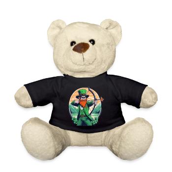 St. Patrick's Day Kleeblatt Bogenschießen - Teddy - Schwarz - Vorne