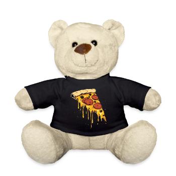 I love pizza - Teddy Bear - black - Front