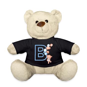 Lettre b bleue ours - Nounours - noir - Devant