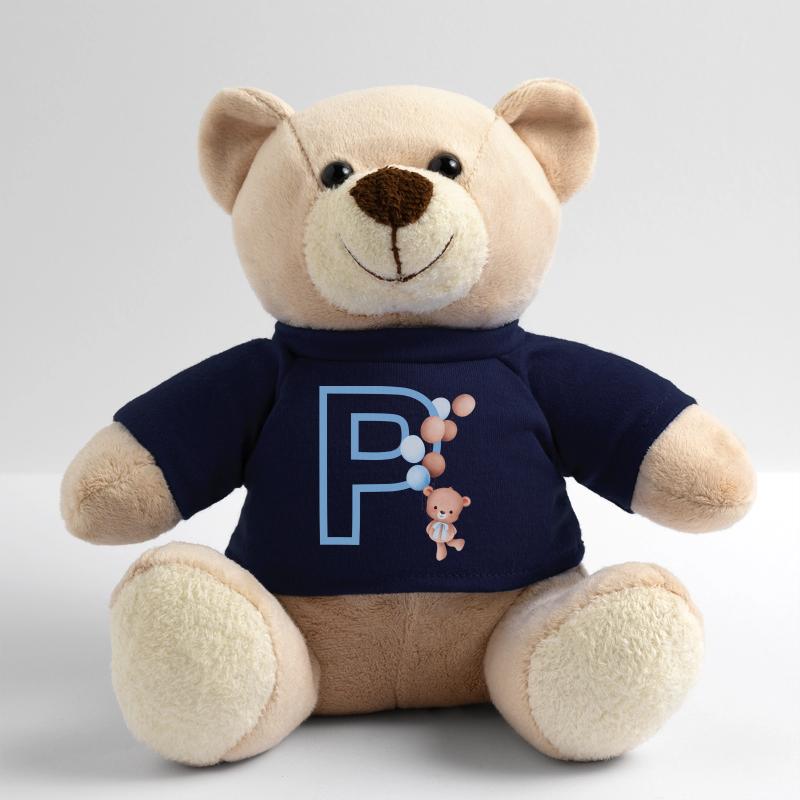 Blauer Buchstabe P Bär Teddy