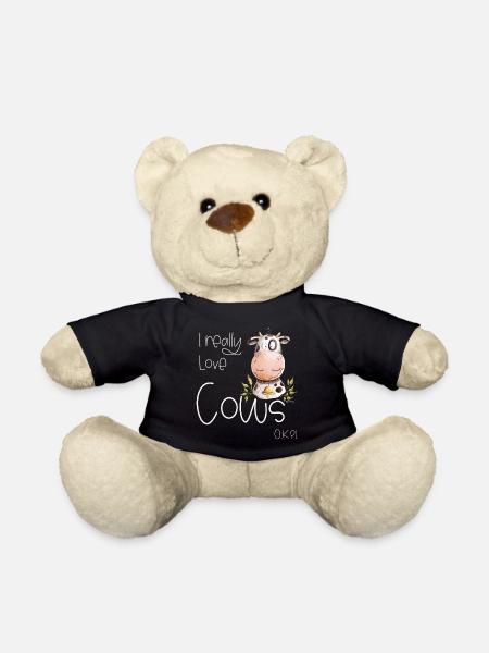 I Really Love Cows I Kuh Kühe Rind - Teddy - Schwarz