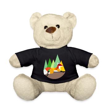Fuchs Motiv – Ruhe und Natur im geometrischen Stil - Teddy - Schwarz - Vorne