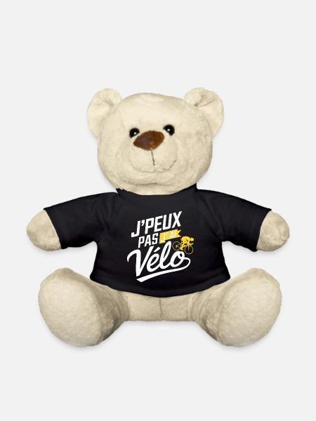 J Peux pas j ai Vélo - Nounours - noir