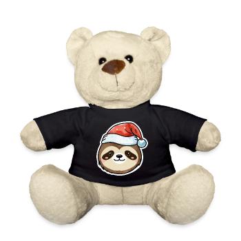 Dessin de Noël paresseux - Nounours - noir - Devant