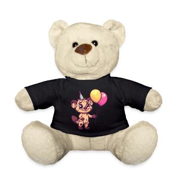 Hyène Anniversaire Bande Dessinée Mignon - Nounours - noir - Devant