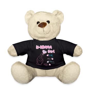 K-Drama Mädchen, koreanisches Drama, Fingerherz - Teddy - Schwarz - Vorne