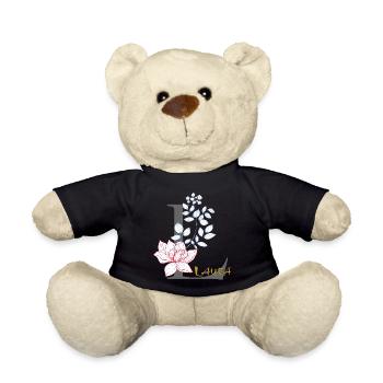Initial Letter Laura - Teddy Bear - black - Front
