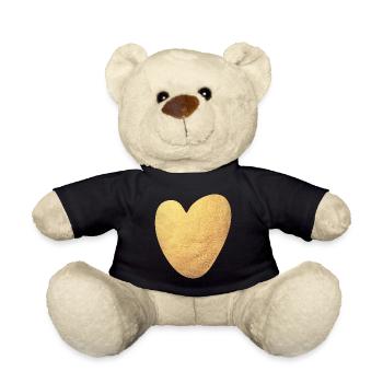 Coeur d’or Yoga Amour Luxe Amour Symbole Mariage - Nounours - noir - Devant