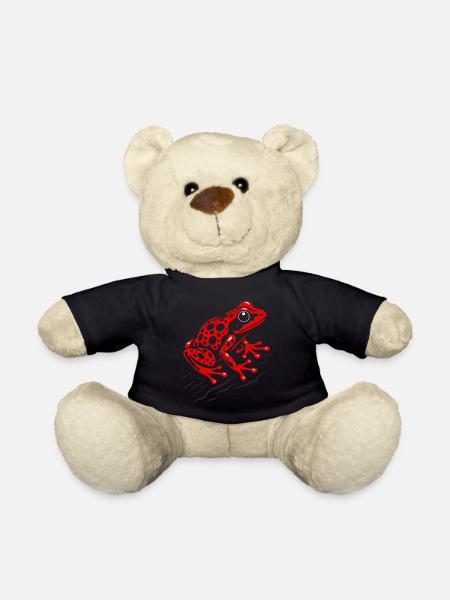 Frosch Erdbeerfrosch Roter Pfeilgiftfrosch - Teddy - Schwarz