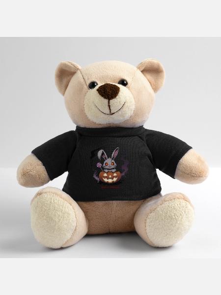 Besessen süß – Gruselhase im Kürbis - Teddy - Schwarz - Vorne