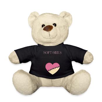 Soft Girls Don’t Beg Shirt – Feminine Baddie - Teddy Bear - black - Front
