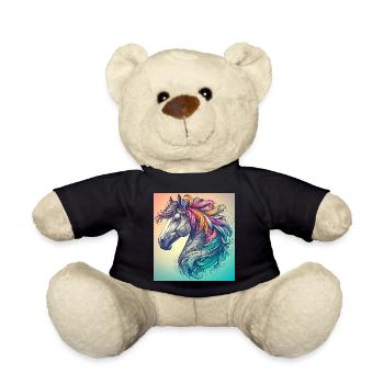 horse - Teddy Bear - black - Front