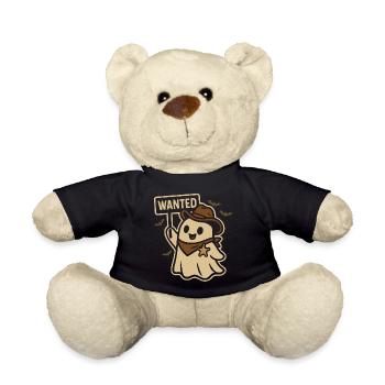 Halloween Geist Cowboy Wanted Design - Teddy - Schwarz - Vorne