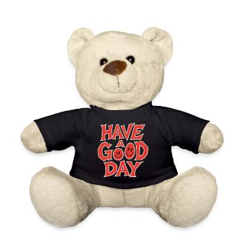Aufmunterndes Lächeln Motivierender Druck - Teddy - Schwarz - Vorne