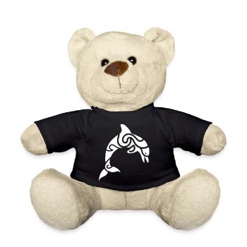 Tribal Dolphin – Tattoo & Sea Freedom - Teddy Bear - black - Front