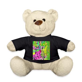 Neonfarbene Stadt-Vibes - Teddy - Schwarz - Vorne