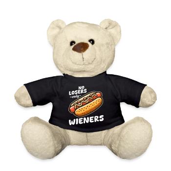 Hot dog No Losers Wieners - Teddy Bear - black - Front
