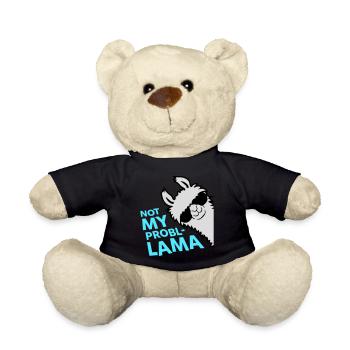 Lama Not My Problama Cool Sonnenbrille Seitlich - Teddy - Schwarz - Vorne