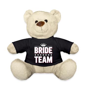 Brautteam Krone Team Bride - Teddy - Schwarz - Vorne