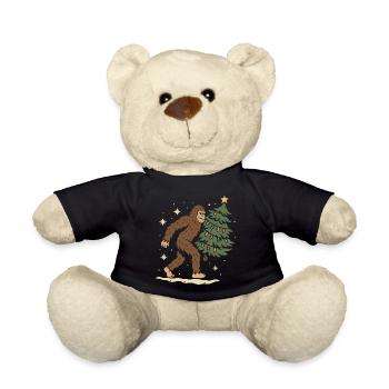 Weihnachten Bigfoot bringt den Weihnachtsbaum - Teddy - Schwarz - Vorne