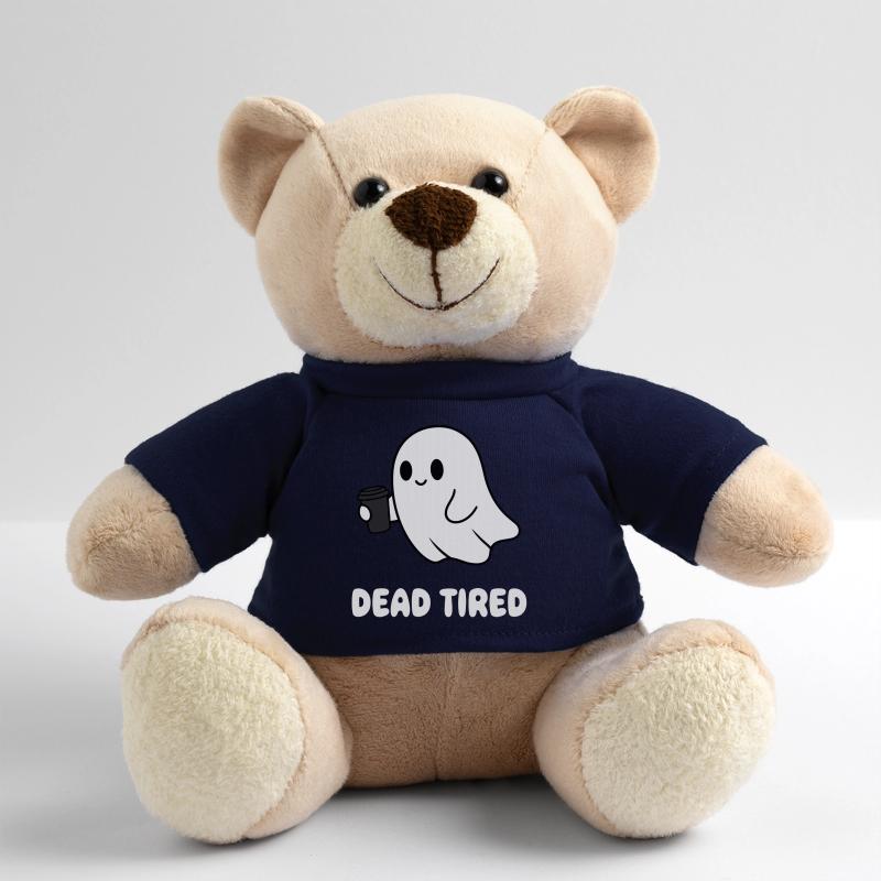 Coffee Ghost Tired Ghost with Mug Teddy Bear