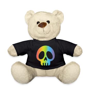 Mehrfarbiger Schädel - Teddy - Schwarz - Vorne