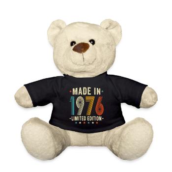 Vintage 1976 Limited Edition, 50 Years Old Gifts - Teddy Bear - black - Front
