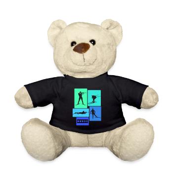 Biathlon Retro Biathlete - Teddy Bear - black - Front