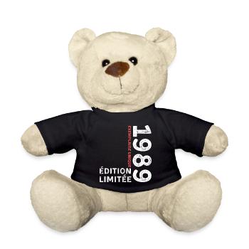 1989 vintage typographic style - Teddy Bear - black - Front