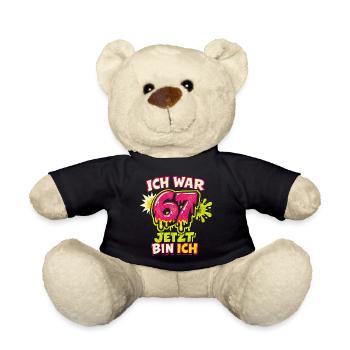 67 six sept j’avais 6 ans maintenant 7 ans - Nounours - noir - Devant