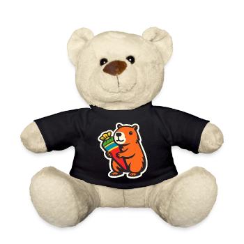 capybara einschulung - Teddy - Schwarz - Vorne