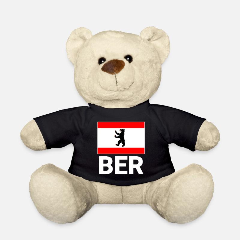 Berliner Flagge mit BER Abkürzung - Teddy - Schwarz