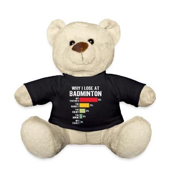 Warum ich im Badminton verliere - Teddy - Schwarz - Vorne