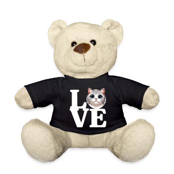 J’ADORE Chat Amoureux Chat Drôle - Nounours - noir - Devant