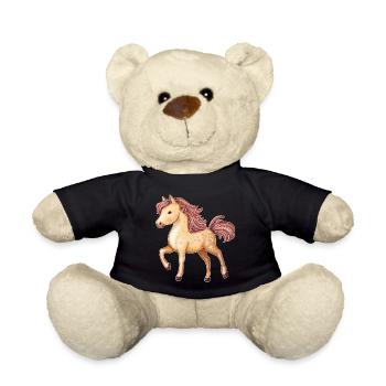 Niedliches Pferd - Teddy - Schwarz - Vorne