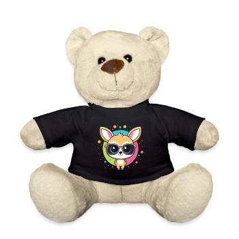 Chihuahua-Kawaii-Pop-Gläser - Teddy - Schwarz - Vorne
