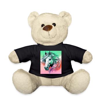 horse - Teddy Bear - black - Front
