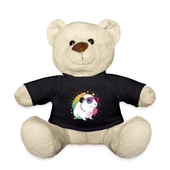 Hamster Pop Art Bunte Brille - Teddy - Schwarz - Vorne