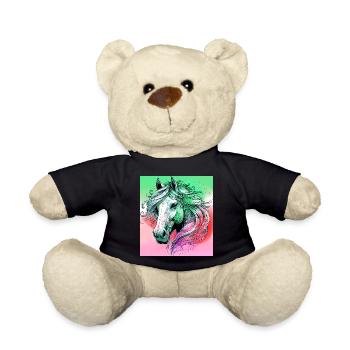 horse - Teddy Bear - black - Front