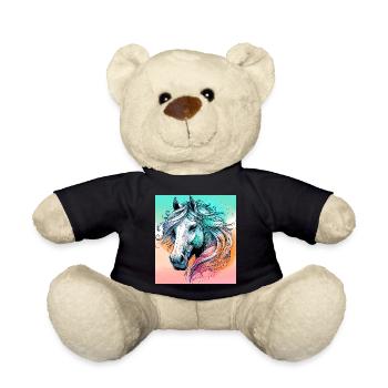 horse - Teddy Bear - black - Front