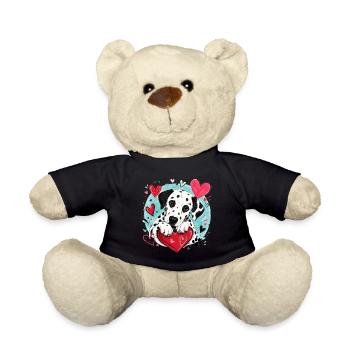 Dalmatiner Liebe - schwarz - Teddy - Schwarz - Vorne