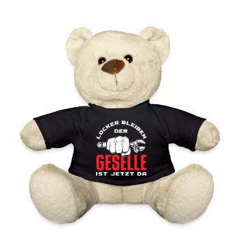 Locker Bleiben Der Geselle Ist Da Handwerker Kfz - Teddy - Schwarz - Vorne