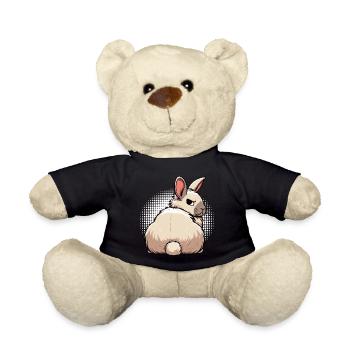 Kaninchen Hase Hasen langohr Klopfer Rammler - Teddy - Schwarz - Vorne