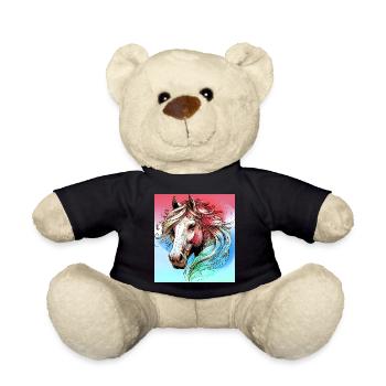 horse - Teddy Bear - black - Front
